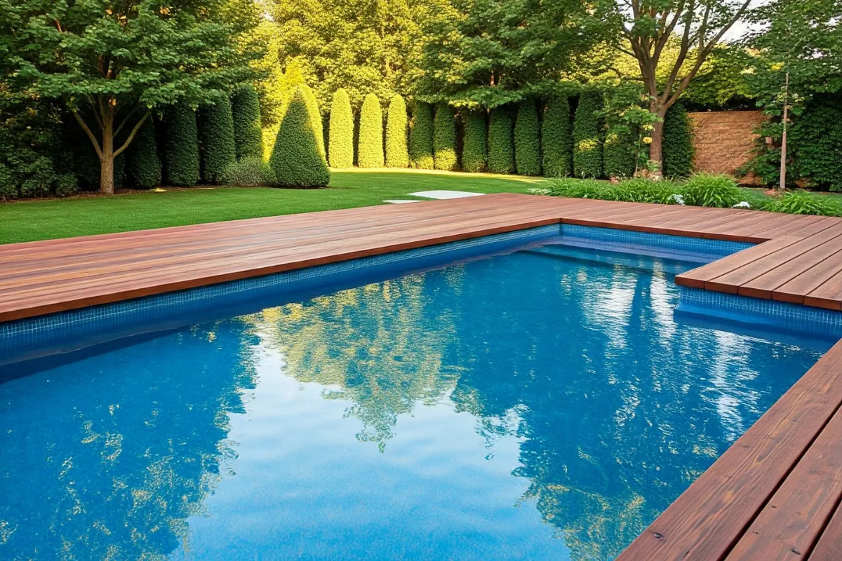 O deck ideal para piscina: Elevando o Estilo e a Segurança