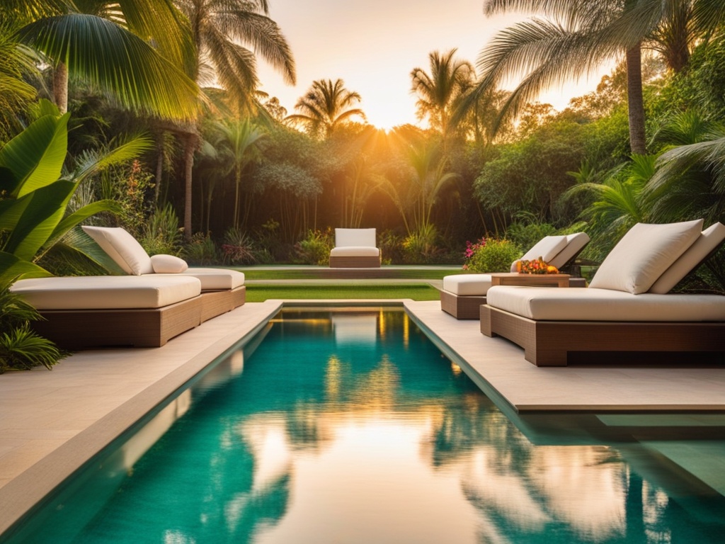 Descubra paraísos aquáticos: inspirações de piscinas com paisagismo tropical!